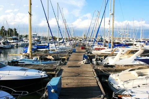 Larnaca port Stock Photos