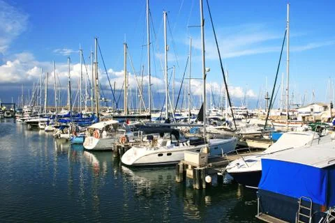 Larnaca port Stock Photos