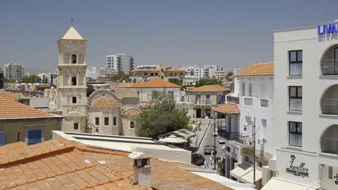 Larnaca streets, Cyprus Stock Footage 114026405
