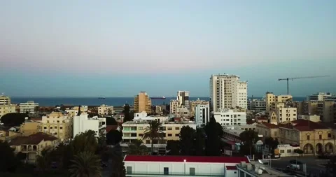 Larnca, Cyprus landscape and beach area Stock Footage 238761633