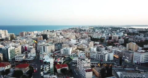 Larnca, Cyprus landscape and beach area Stock Footage 238761634