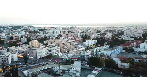 Larnca, Cyprus landscape and beach area Stock Footage 238761639