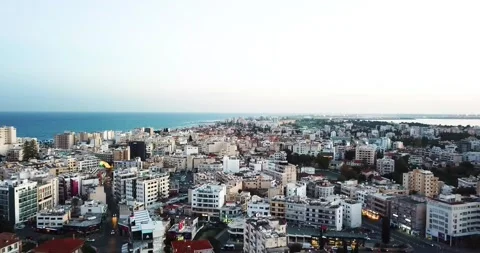 Larnca, Cyprus landscape and beach area Stock Footage 238761644