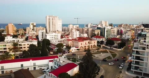 Larnca, Cyprus landscape and beach area Stock Footage 238862676