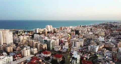 Larnca, Cyprus landscape and beach area Stock Footage 238862677