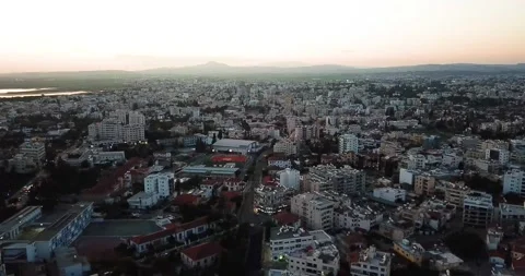 Larnca, Cyprus landscape and beach area Stock Footage 238862682