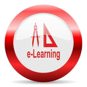 Larning glossy web icon Illustrazione stock