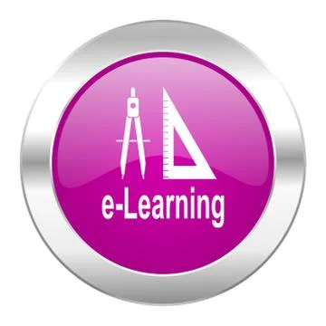 Larning violet circle chrome web icon isolated. イラスト素材