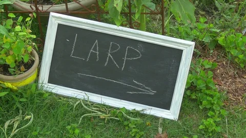 LARP sign event outside Stock Footage 78496573