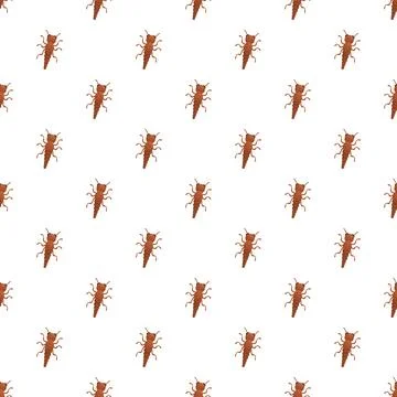 Larva insect pattern on white background illustration Ilustración de archivo