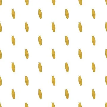 Larva insect seamless pattern repeating background Stock Illustration