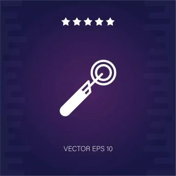 Laryngeal mirror vector icon Stock Illustration