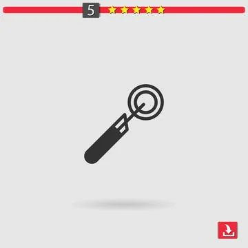 Laryngeal mirror vector icon Stock Illustration