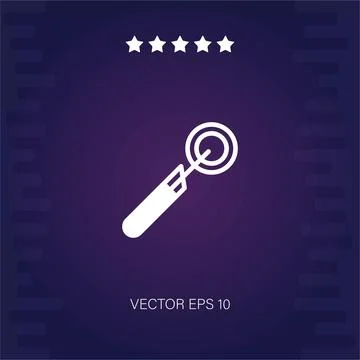 Laryngeal mirror vector icon Stock Illustration