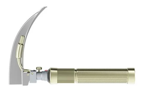 Laryngoscope Tool, side view. 3D rendering Stock Illustration