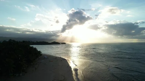 Las-Ballenas-Beach-Sunset-View-01 Video stock 320807587