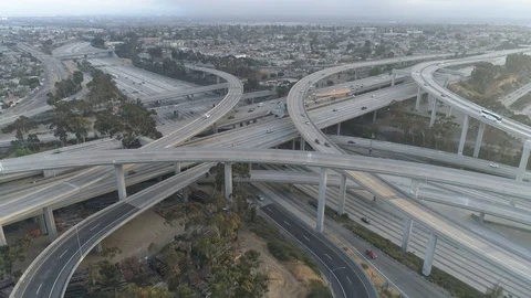 LA's busiest intersection Stock Footage 94514352