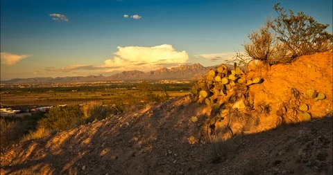 Las Cruces Sunset Time Lapse 4K Video stock 105074388