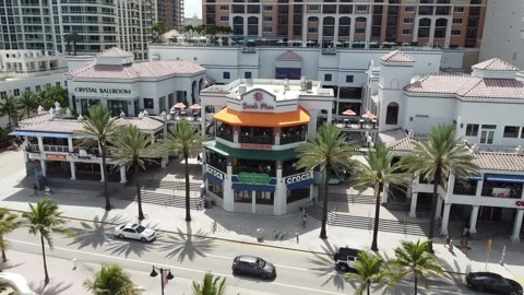 Las Olas Beach Place Drone shot Stock Footage 159187133