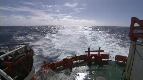 Las Palmas ship sailing in a Turbulent sea 2 Stock Footage