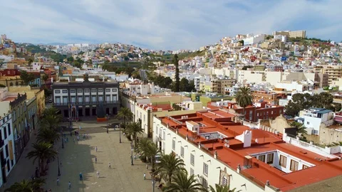 Las Palmas Spain Courtyard Stock Footage 104546161
