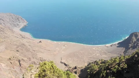 Las Playas viewpoint. El Hierro. Aerial view. Drone. Stock Footage 325979838