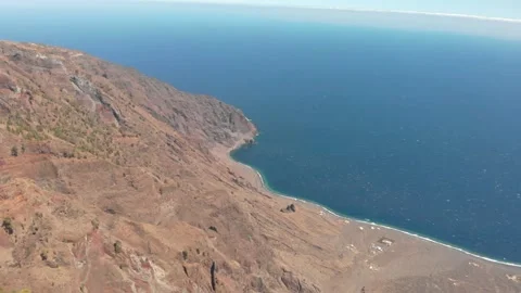 Las Playas viewpoint. El Hierro. Aerial view. Drone. Video stock 325980825