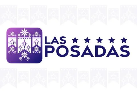 Las Posadas. Vector illustration. Holiday poster. Stock Illustration