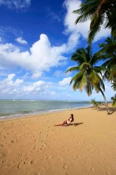 Las terrenas beach, samana peninsula 스톡 사진