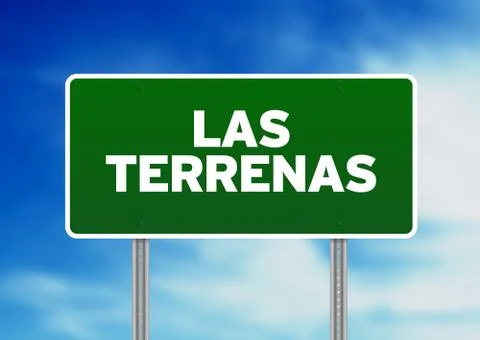 Las terrenas road sign Stock Illustration
