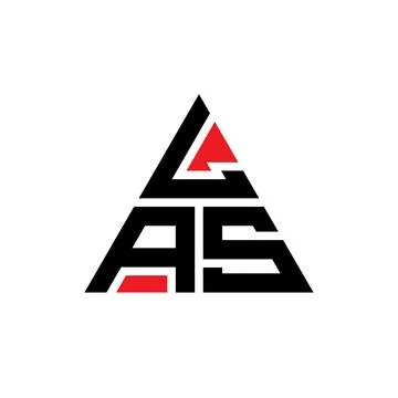 LAS triangle letter logo design with triangle shape. LAS triangle logo desi.. Stock Illustration