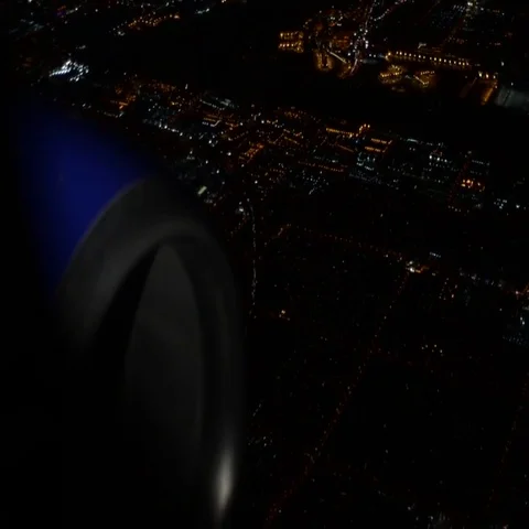 Las Vegas from above with jet engine Stock Footage 69458324