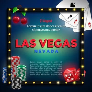 Las Vegas background design. 스톡 일러스트