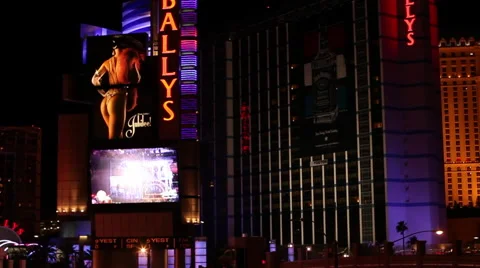 Las Vegas - Ballys Pan To Eiffel Tower Stock Footage 40714300