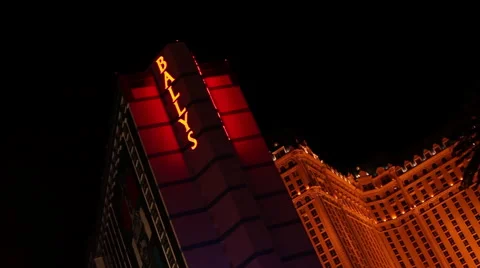 Las Vegas - Bally's Pan To Eiffel Tower Stock Footage 40714450