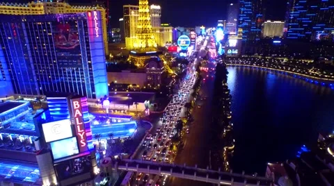 Las vegas blvd night  Vídeo Stock