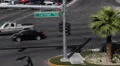 Las Vegas Boulevard Street Sign Crossroad Board Establishing Shot Cars Traffic HD Footage