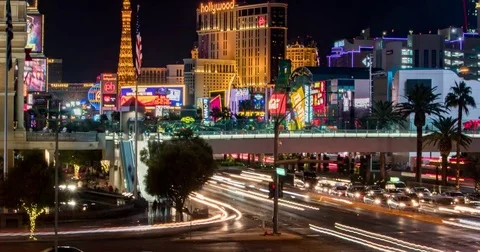 Las Vegas Boulevard timelapse 库存影片 81640285