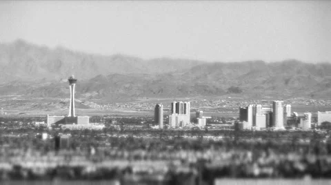 Las vegas B&amp;W Stock Footage 1007947
