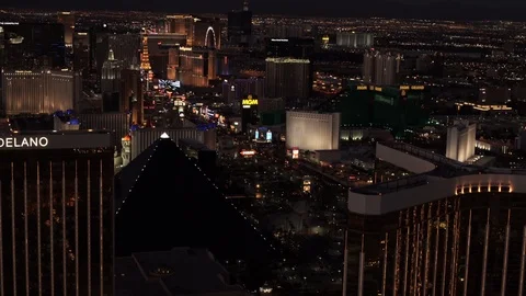 Las Vegas Circa-2016, Close-up Aerial View Sunset 12 Stock Footage 98593579