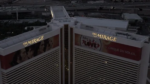 Las Vegas Circa-2016, Close-up Aerial View Sunset 28 Stock Footage 98594656