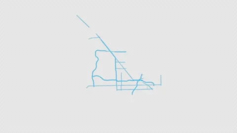 Las Vegas City Line Map Self Drawing Animated Overlay, Alpha 4K 스톡 동영상 340286579
