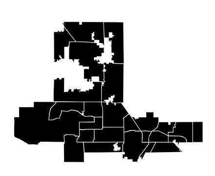 Las Vegas city map vector silhouette illustration Ilustração Stock