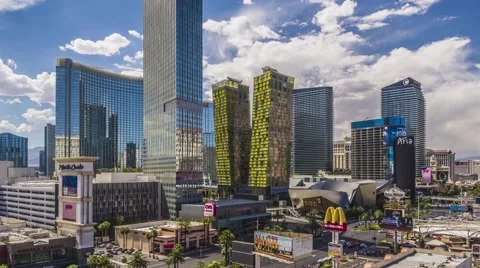 Las Vegas cityscape with clouds 動画素材 63658784