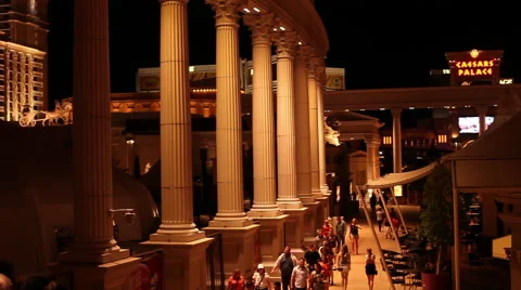 Las Vegas - Columns Caesar's Palace Stock Footage 40714612