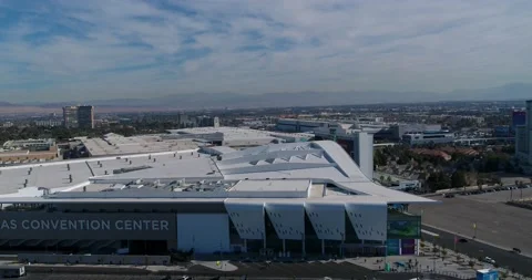Las Vegas Convention Center Drone Aerial Stock Footage