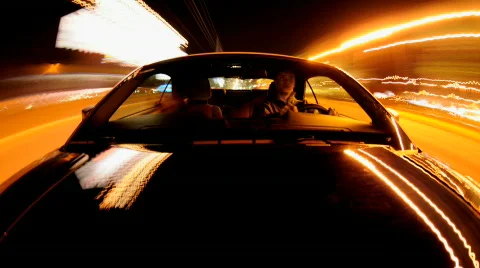 Las Vegas Driving - Front Camera Mount Time Lapse - Clip 2 Stock Footage