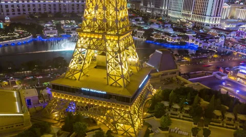 Las Vegas Eiffel Tower 002 Video stock 49581687