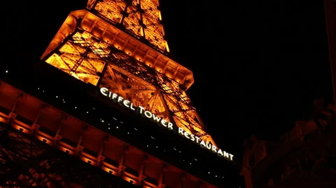 LAS VEGAS - EIFFEL TOWER ROTATING SHOT Stock Footage 40704407