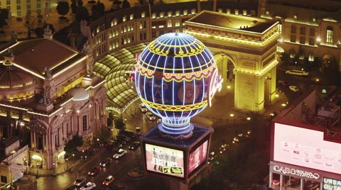 Las Vegas Elevated Night view Stock Footage 45897910
